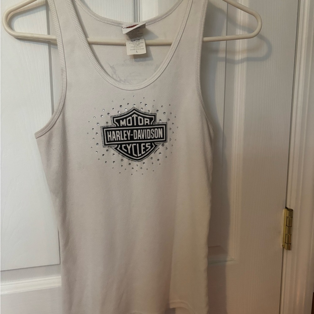 Harley-Davidson Women's White Tank Top